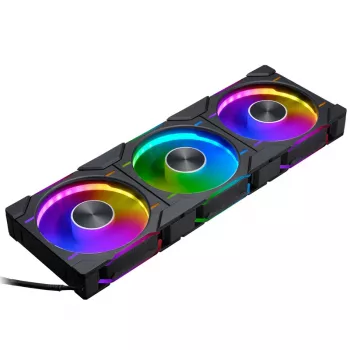 Phanteks D30 120 mm ARGB PWM skriňový ventilátor - čierny, balenie 3 ks