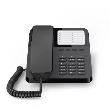 Káblový stolný telefón Gigaset Desk400 — káblový stolný telefón, čierny, model DESK 400