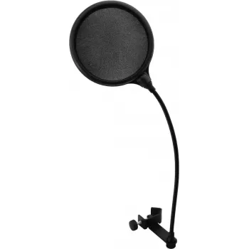 Pop filter Omnitronic DSH-135 čierny – mikrofónový veterný kryt pre štúdiové a live použitie