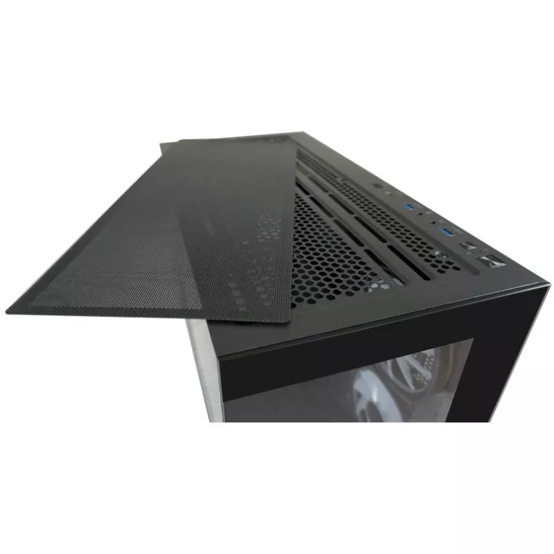 LC-Power skriňa MidiTower 715B čierna USB3.2/audio bez napájacieho zdroja SEAMLESS_X (LC-715B-ON)