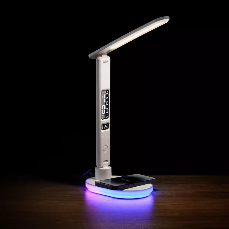 Stolná lampa Hawk HW-LAMP03 biela RGB — nastaviteľná LED stolná lampa s RGB osvetlením