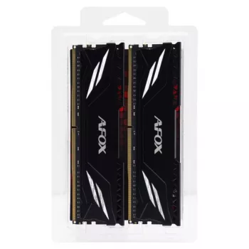 Desktop DDR4 RAM AFOX 2×16GB 3200MHz CL16 1,35V Unbuffered (32GB, XMP2, Rank1, čierna)