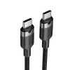 Kábel USB-C na USB-C dátový a nabíjací Vention TRDBH, 2 m, USB 2.0, 60 W PD, 3 A, 480 Mbit/s, čierny