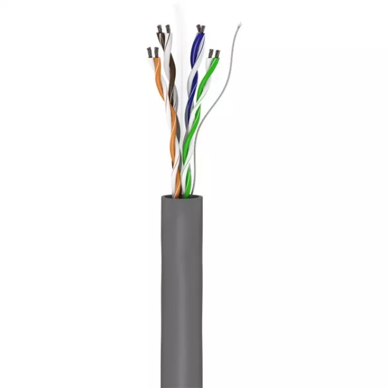 Wentronic Goobay CAT 6 sieťový kábel, U/UTP, sivý, 100 m - CCA, AWG 24/7 (lanko), PVC (93884)