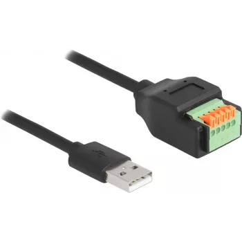 DeLOCK USB 2.0 kábel Type-A konektor samec na svorkovnicový adaptér 15 cm