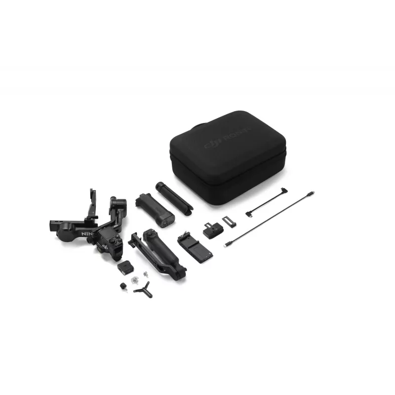 Ručný stabilizátor kamery DJI RS 5 Combo — hliník, 30 h batéria, 1,46 kg, čierny