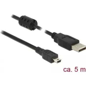 USB kábel DeLOCK 5 m USB 2.0-A USB 2.0 Mini-B