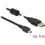 USB kábel DeLOCK 5 m USB 2.0-A USB 2.0 Mini-B