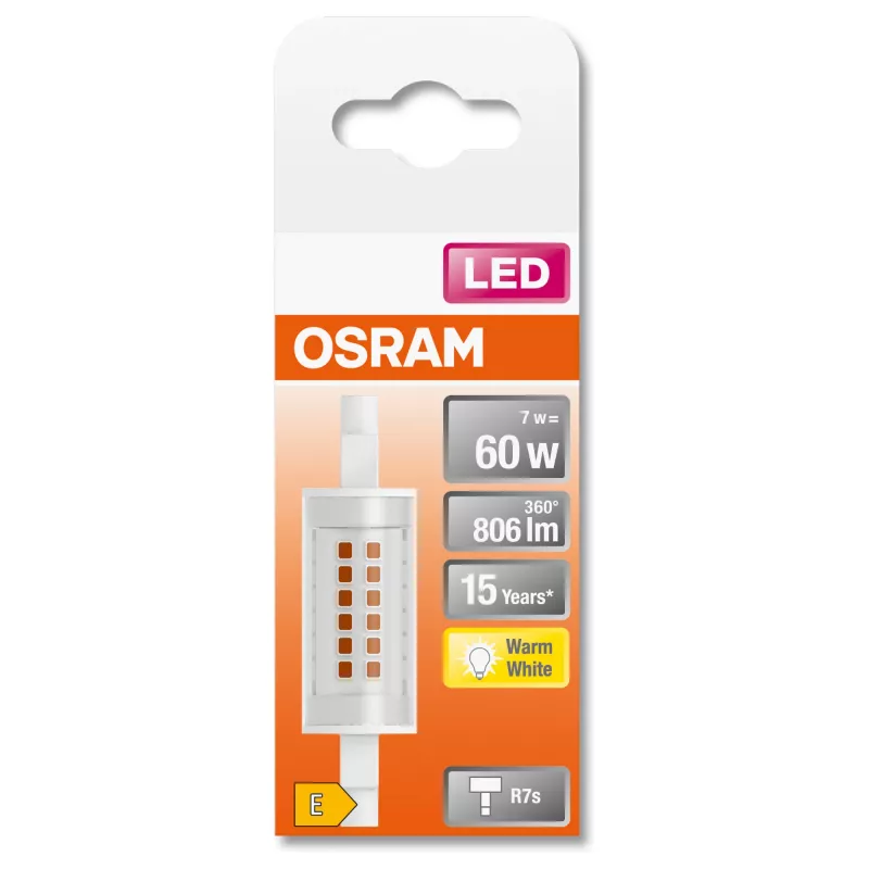 LEDvance Osram schlank LINE LED žiarovka R7s 7 W 806 lm 2700 K (teplá biela)