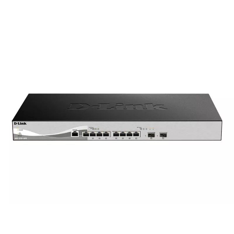 D-Link DXS-1210-10TS Managed L2/L3 10G Ethernet (100/1000/10000) 1U čierna, strieborná