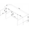 Cama 3D RTV skriňa TRESSE 150x40x55 kašmírová matná