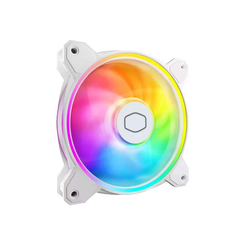 Cooler Master MasterFan MF120 Halo2 White Edition MFL-B2DW-21NP2-R2 skrinkový ventilátor ARGB 120 mm, 27 dB, 51,88 CFM, biely