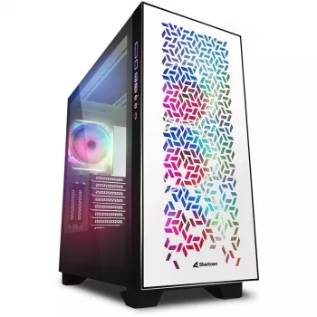 Sharkoon ELITE SHARK CA300H - Tower - PC - biela - ATX - EATX - micro ATX - Mini-ITX - kov - tvrdené sklo - Gaming