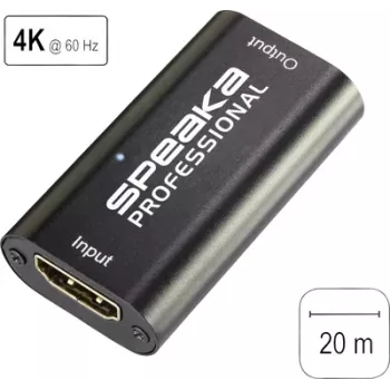 SpeaKa Professional SP-6706948 audio/video zosilňovač AV opakovač čierny (SP-6706948)