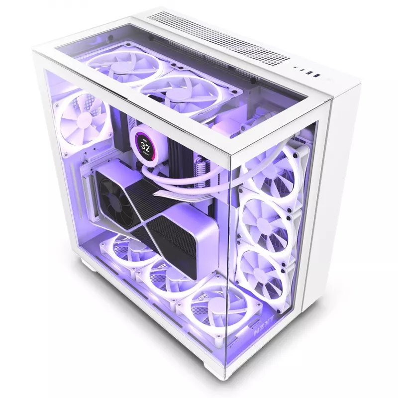 PC skriňa NZXT H9 Elite Midi Tower biela