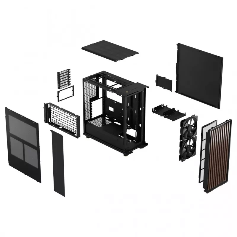 Fractal Design North Charcoal čierna Mesh Mid-Tower skriňa – čierna