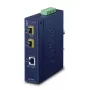 Sieťový mediálny konvertor PLANET IGT-1205AT — Gigabit SFP 2-vláknový, 1x RJ-45, 10/100/1000 Mbit/s, 12–48V, DIN lišta, IP30