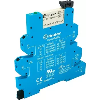 Elektromechanické relé Finder 39.01.8.230.0060 230 V AC 6 A 1 prepínací kontakt