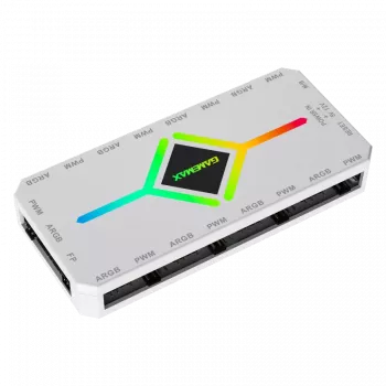 Gamemax | diaľkový ovládač | V4.0 ARGB PWM HUB BK | biely | Gamemax