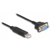 DeLOCK USB 2.0 na sériový RS-232 adaptér 50 cm FTDI čierna