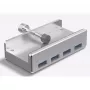 ALLNET ALL-USB3-HUB-4-CLIP rozbočovač USB 3.2 Gen 1 (3.1 Gen 1) Type-A 5000 Mbit/s strieborný (ALL-USB3-HUB-4-CLIP)