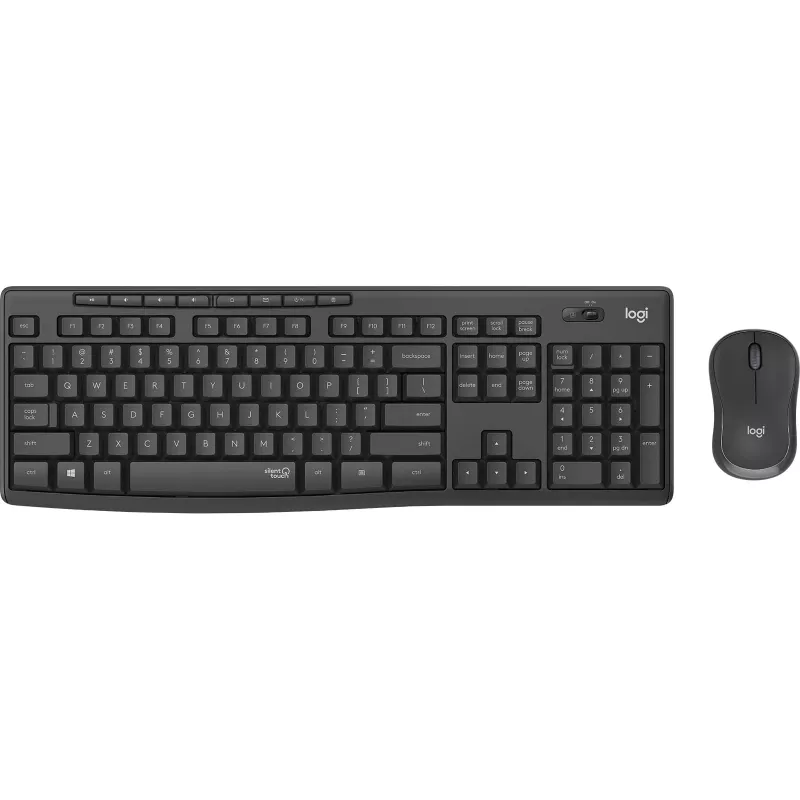 Logitech MK295 Silent – súprava klávesnice a myši – bezdrôtová – 2,4 GHz – Graphite – maďarské rozloženie