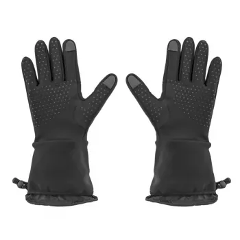 Rukavice Glovii GLWM polyester, dotyková obrazovka, neprefúkavé, odolné voči počasiu, vystlaná dlaň, protišmykové, funkcia vyhrievania, S-M, čierne