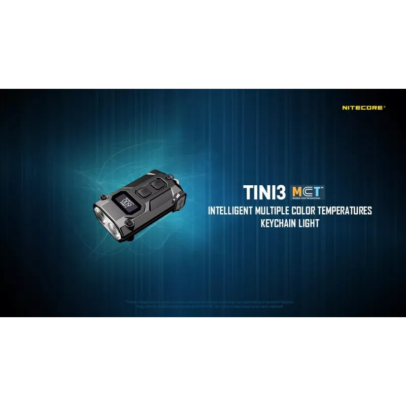 Prívesková baterka Nitecore TINI3 čierna 600 lm USB nabíjateľná