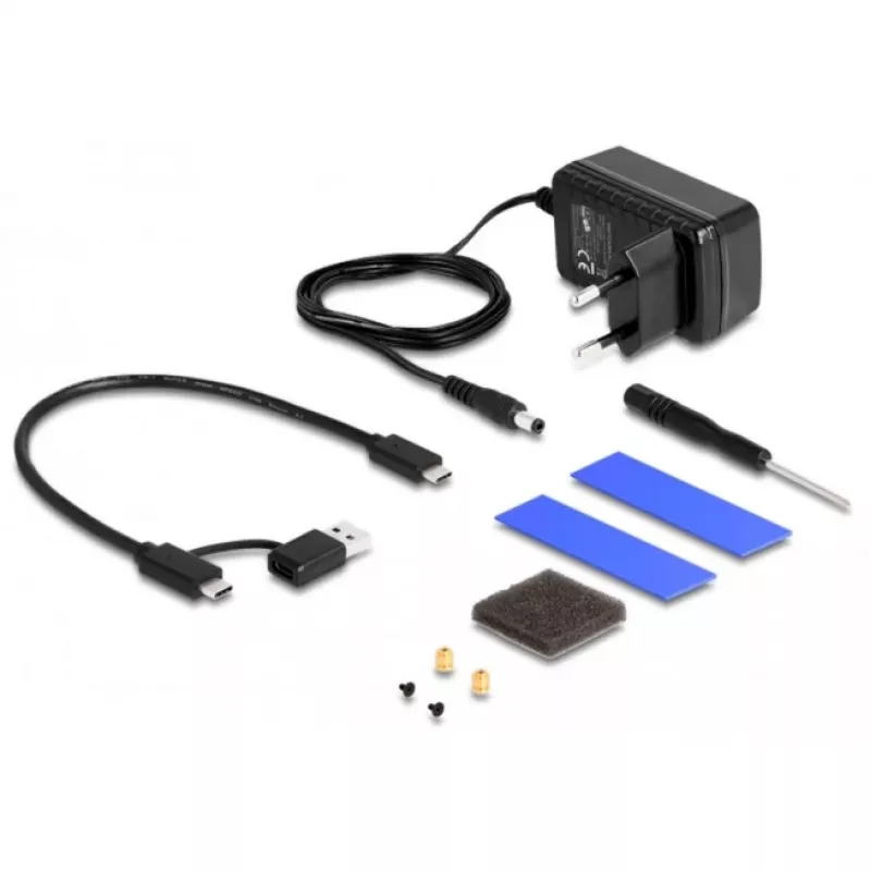 Puzdro na HDD/SSD DeLOCK 42020 čierne 2,5 palca USB Type-C 10 Gbit/s