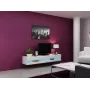 TV stojan cama meble VIGO NEW 30/180/40, biely lesklý vrchná doska, drevotrieska, 1800×400×300 mm