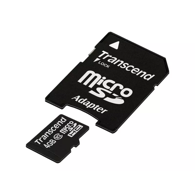 Flash pamäť Transcend 4GB MicroSDHC Class 10 s adaptérom
