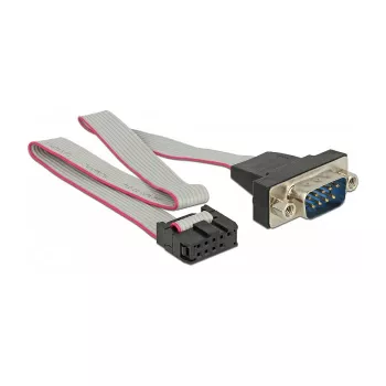 Sériový kábel DeLOCK 89900 sivá 0,25 m RS-232 DB9 9-pin COM