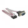 Sériový kábel DeLOCK 89900 sivý 0,25 m RS-232 DB9 9-pin COM