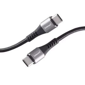 USB-C kábel INTENSO 7901000 – 1,5 m, čierny, USB-C na USB-C nabíjací a dátový kábel