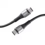 USB-C kábel INTENSO 7901000 – 1,5 m, čierny, USB-C na USB-C nabíjací a dátový kábel