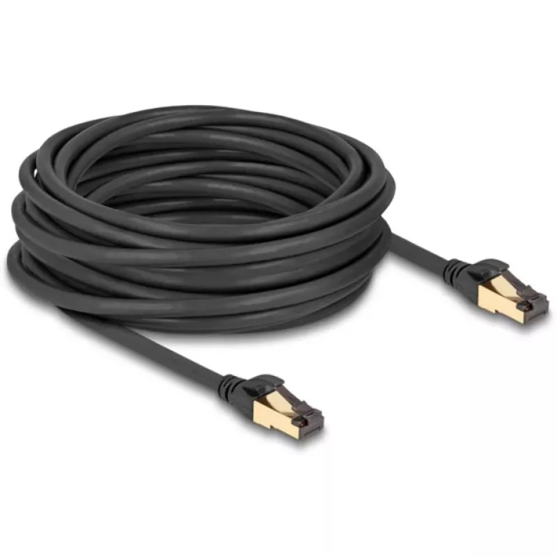 Sieťový kábel DeLOCK RJ45 Cat.6A konektor samec na konektor samec S/FTP 10m čierny