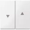 Svetelný vypínač Merten 432425 — termoplast biely, tlačidlové ovládanie, jednodielny
