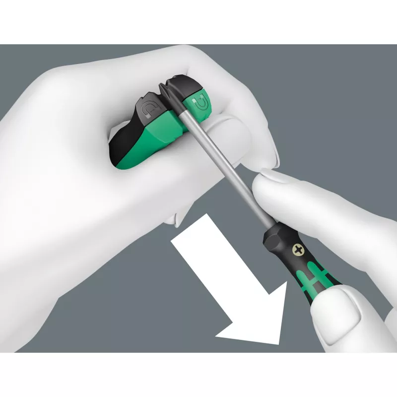 Neelektrický magnetizér/demagnetizér Wera 05033404001 čierna zelená