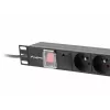 LANBERG PDU-07E-0200-IEC-BK PDU 1U 10A 7 zásuviek francúzske 2m čierna