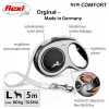 Flexi New COMFORT 8 m čierne, sivé psie navíjacie vodítko