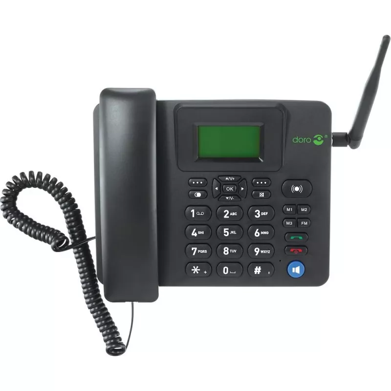 IP telefón Doro 4100H čierny káblový mikrotelefón LCD 128x64 500 záznamov