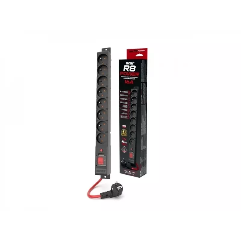 Predlžovacia zásuvka R8 Power 5M 8X 230V Pl 16A Acar W2452