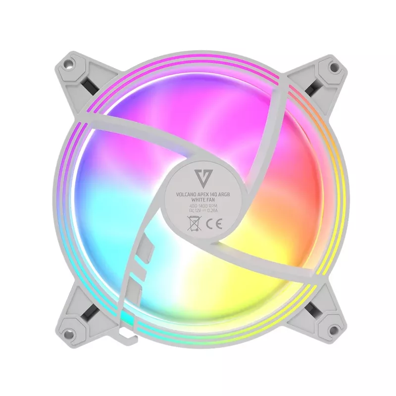 Skriňový ventilátor MODECOM VOLCANO APEX 140 ARGB biely 140 mm