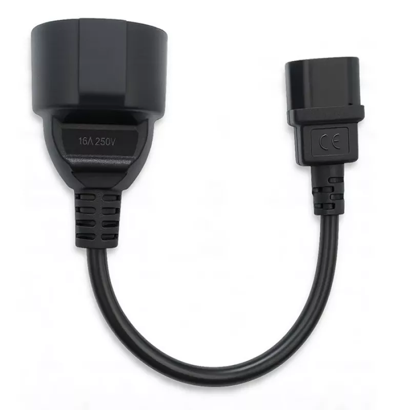 Napájací adaptér QOLTEC IEC 320 C14 na francúzsku zástrčku, 0,15 m kábel