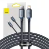 Mobilný kábel Baseus CAJY000301 sivý 2 m USB-C Lightning