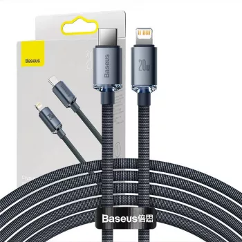 Mobilný kábel Baseus CAJY000301 sivý 2 m USB-C Lightning