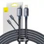 Baseus Crystal Shine CAJY000301 Kábel USB-C na Lightning, 20 W PD, 2 m, čierny