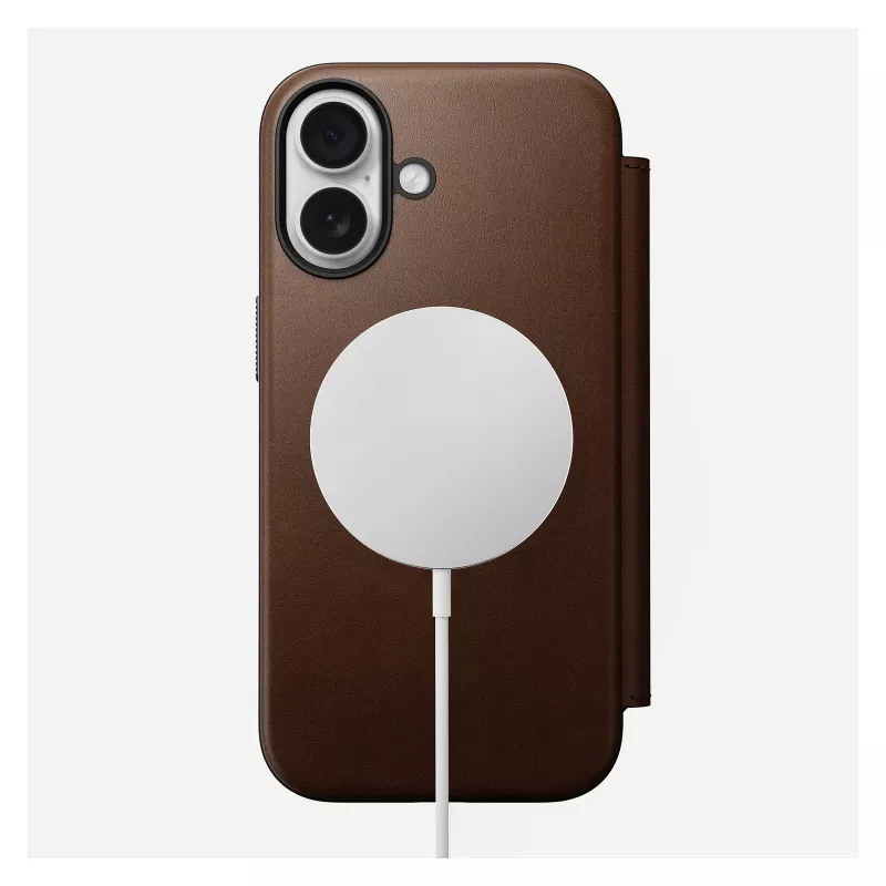 Folio puzdro na telefón Nomad NM014209858 pre Apple iPhone 17, 16 cm (6,3 palcov), hnedé, 4 priehradky na karty