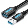 USB 3.0 predlžovací kábel Vention CBHBH 2 m — USB-A konektor samec na USB-A konektor samica, 5 Gbit/s, čierny