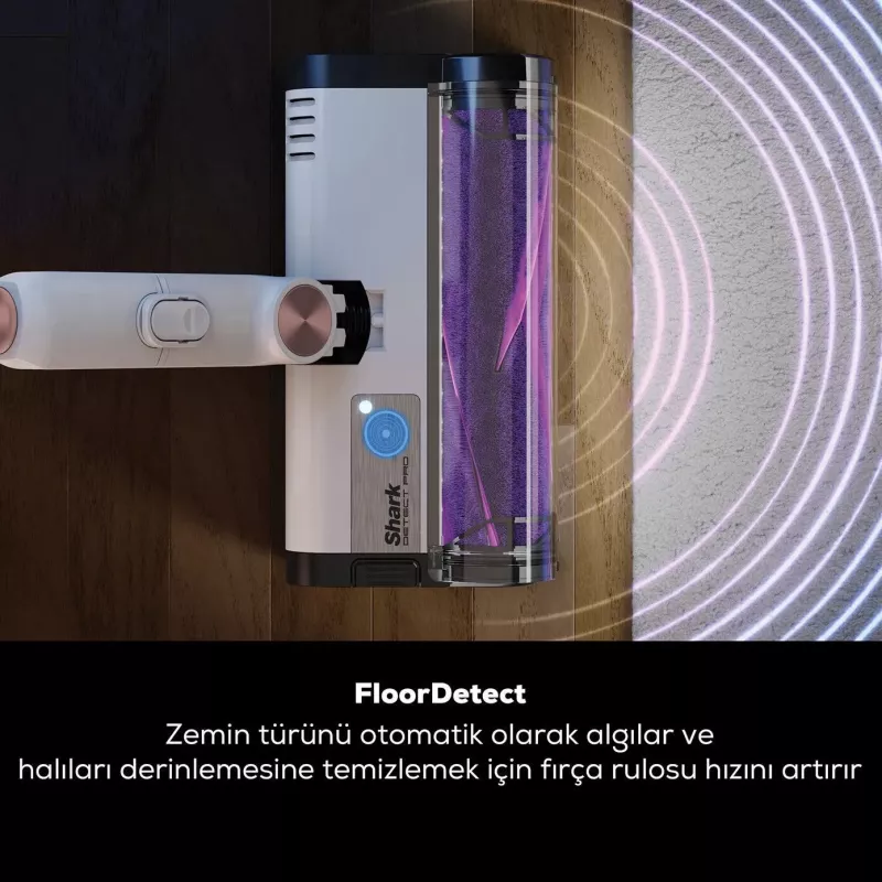 Shark akumulátorový vysávač Detect Pro IW3611EU s automatickým systémom vyprázdňovania 2L 240 W biely a zlatý